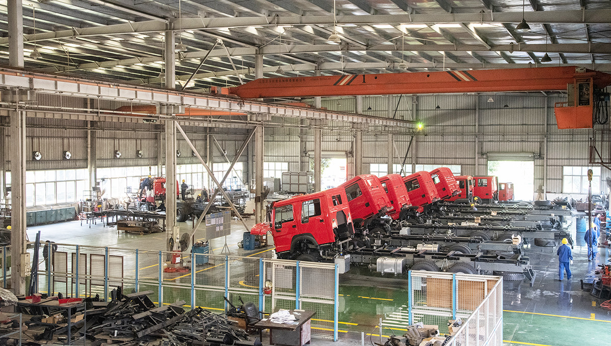 Sichuan Chuanxiao Fire Trucks Manufacturing Co., Ltd. Fabrik Produktionslinie