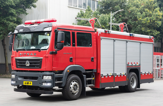 Sinotruk Sitrak 4 Tonnen Trockenes Chemiepulver Feuerwehrfahrzeug Spezialfahrzeug China Fabrik