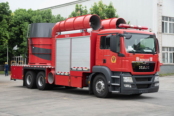 Deutschland-MANN Rauchabführungs-spezieller Feuerbekämpfungs-LKW mit Wasser-Behälter